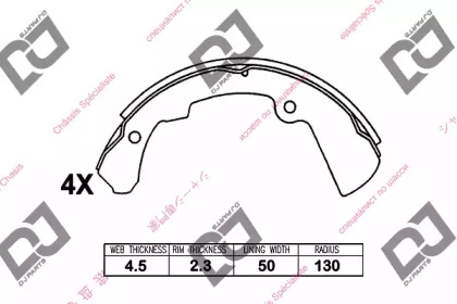 Комлект тормозных накладок DJ PARTS BS1101